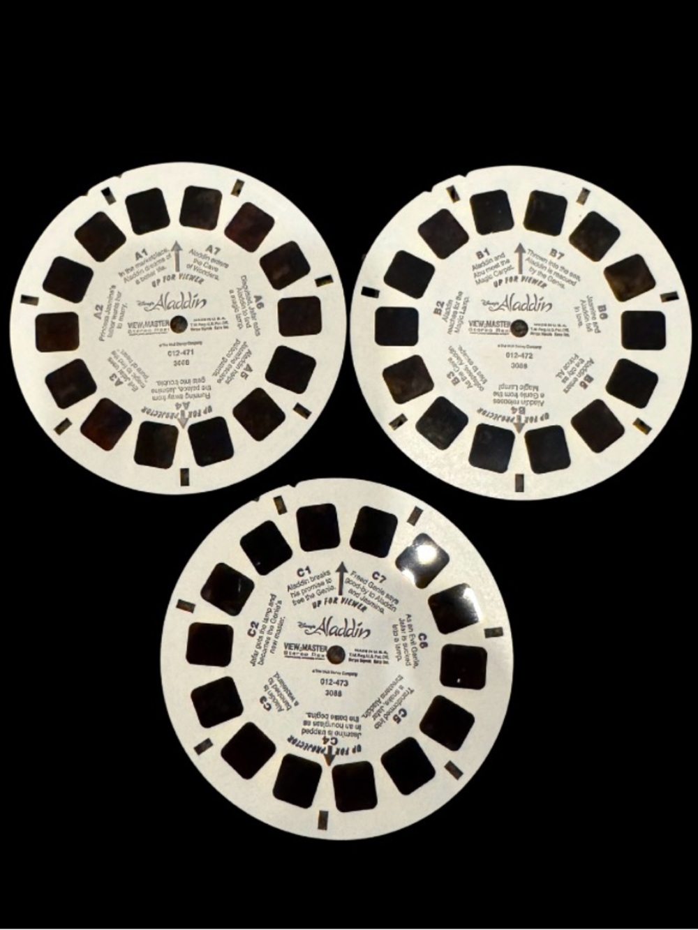View Master Disney’s Aladdin Set 3088 3D Reels 1993